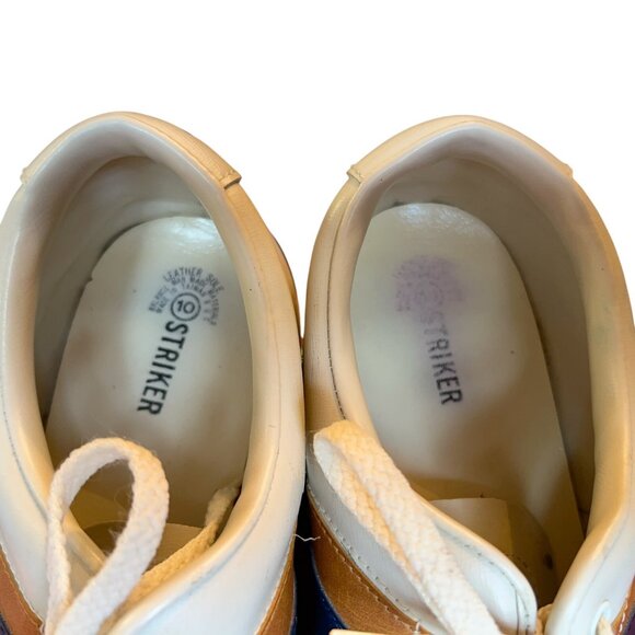 Vintage Striker Beige Split Toe Bowling Shoes Mens Size 10 Rockabilly Steampunk - Picture 7 of 15